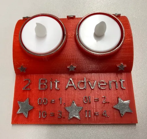 2-Bit Advent Tea Light Holder