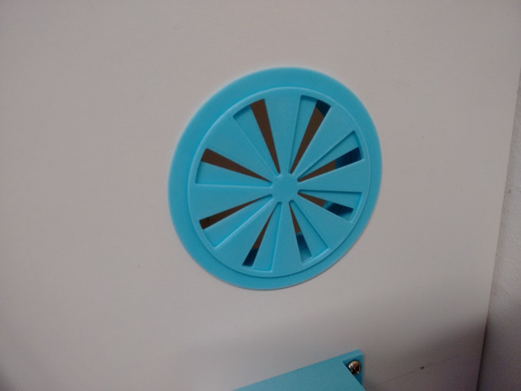Air trimmer for printer enclosure (64mm bore)
