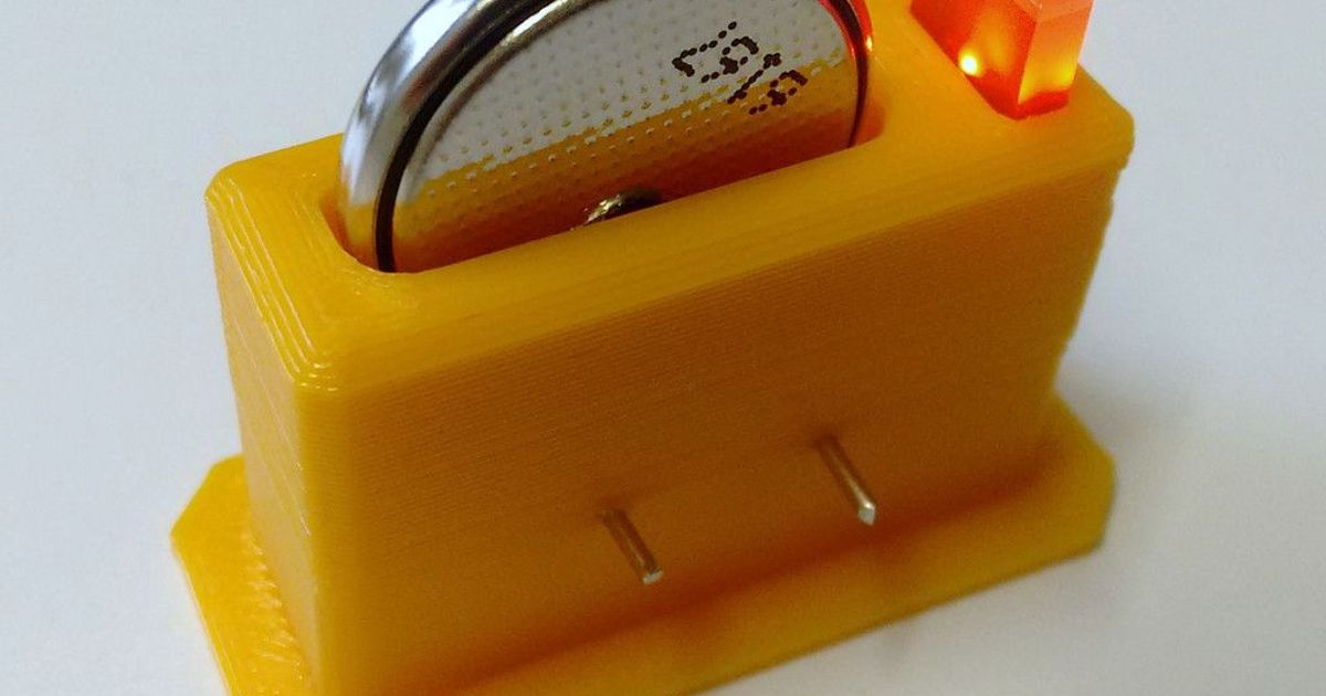 Simple CR2032/CR2016 battery tester by wavexx Download free STL model