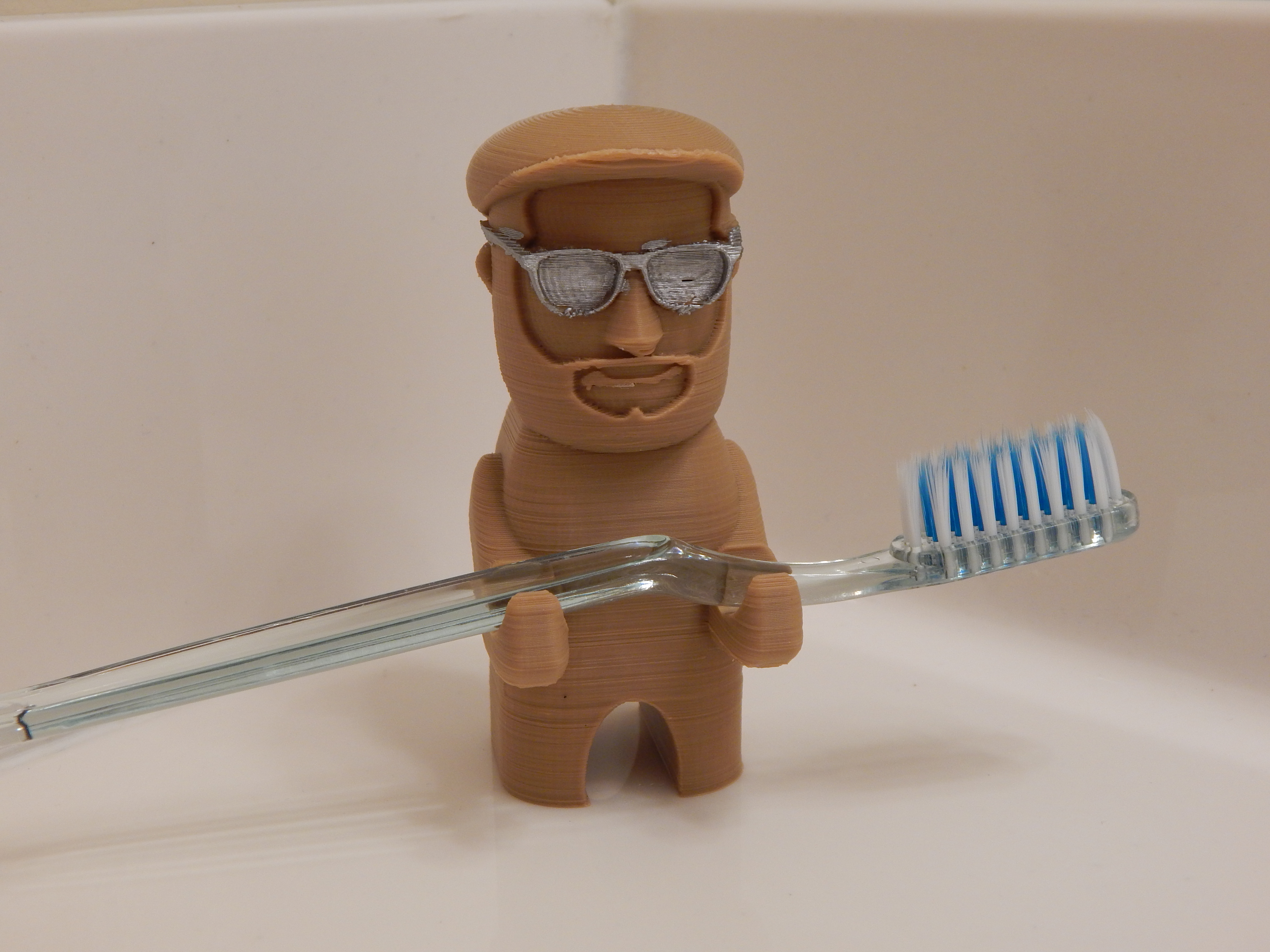Lil' JOSEF PRUSA Holds Toothbrushes
