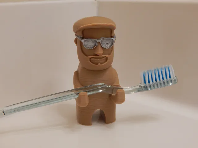 Lil' JOSEF PRUSA Holds Toothbrushes