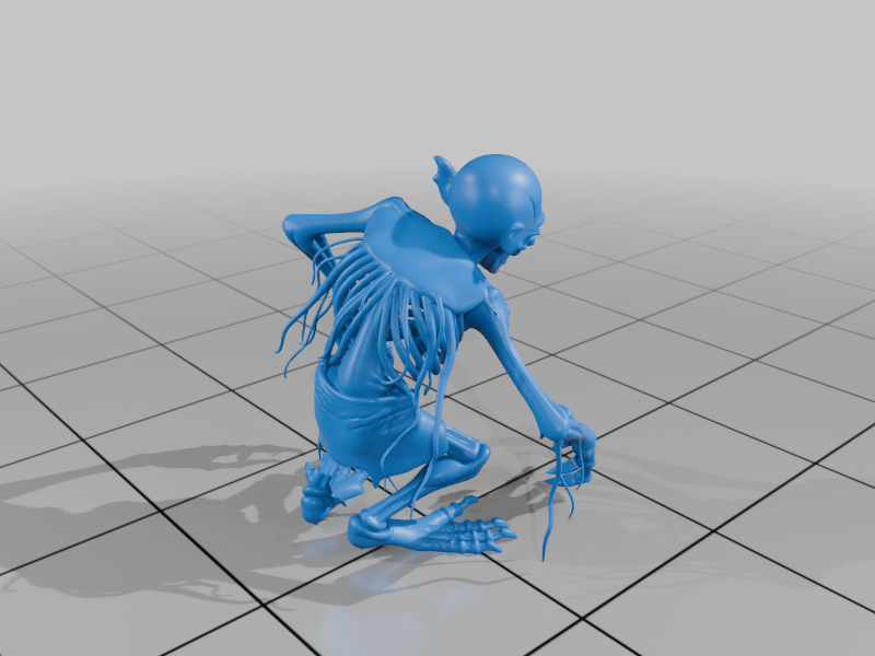 28mm Crouching Undead Creature Long Claws Ragged Clothing Skeletal Features StarForge Kits 3D Print STL File