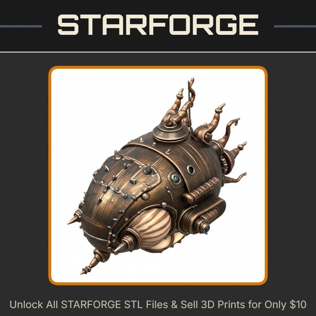28mm Steampunk Mechanical Insectoid Armor Plating Spikes Tubes StarForge Kits 3D Print STL File