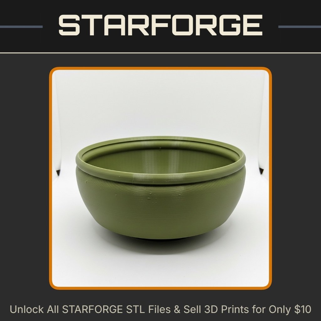 Round Beveled Bonsai Planter for Indoor Gardening Vase Mode StarForge Kits 3D Print STL File