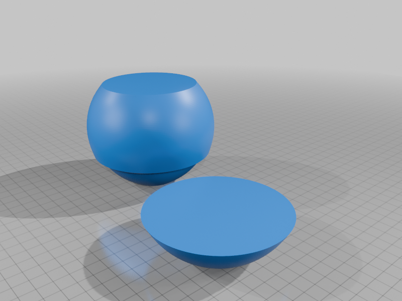 Minimalist Spherical Self Watering Planter Simple Ball Design Vase Mode StarForge Kits 3D Print STL File