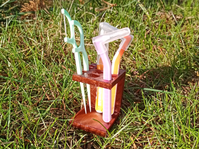 Interdental toothbrush holder