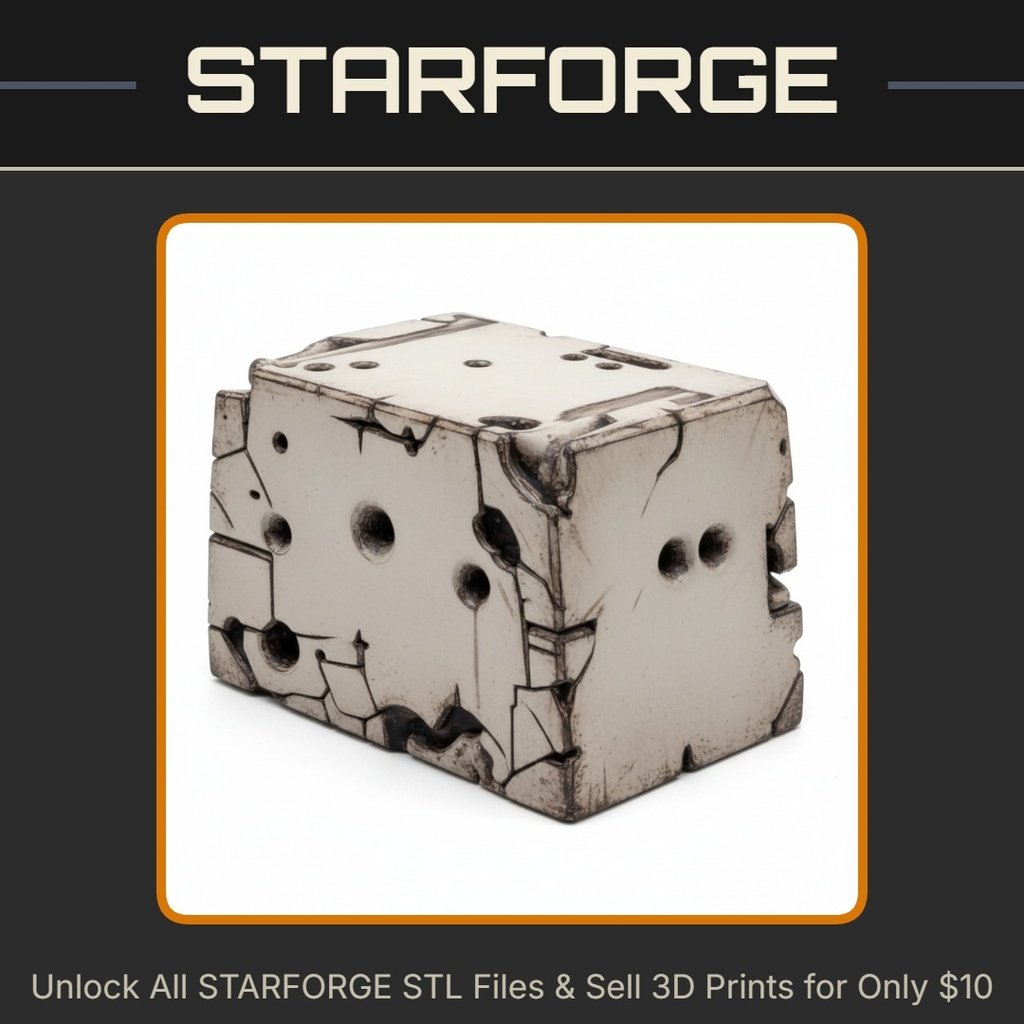28mm WW2 Era Concrete Blockade Fortification Realistic Damage Details StarForge Kits 3D Print STL File