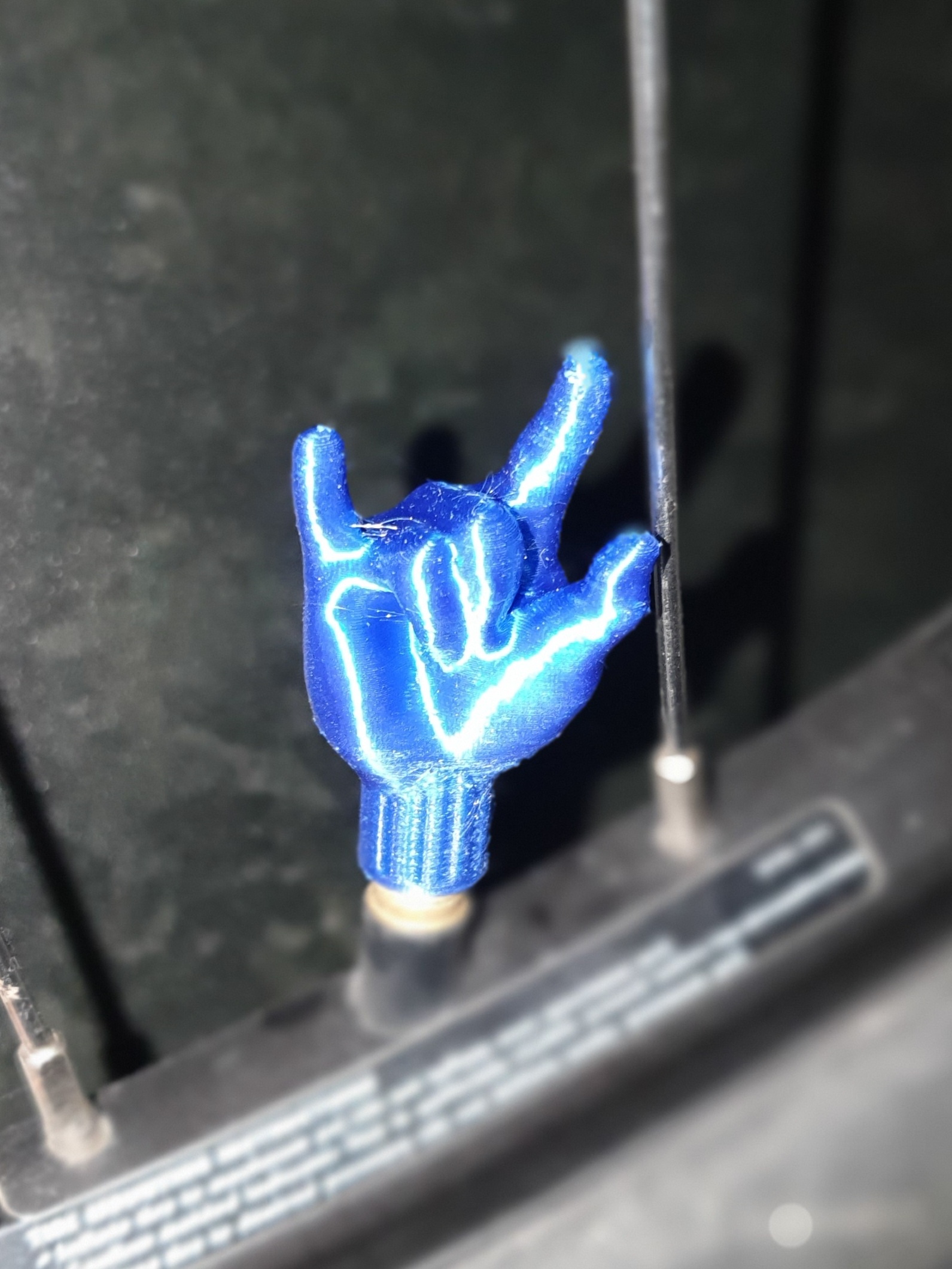 🤟 Rock&Roll horns hand (with open thumb) - Bike valve cap