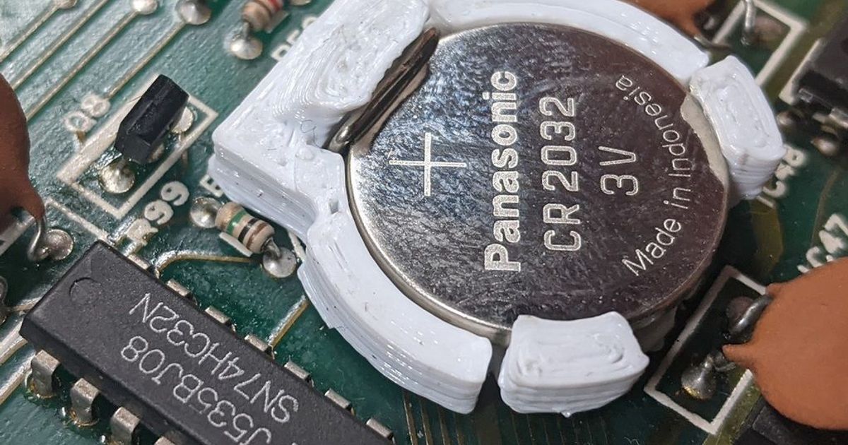 CR2032 paperclip battery holder by Beerden Download free