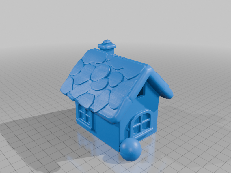 Fairy Tale Cottage Themed Pet Hide for Small Animals StarForge Kits 3D Print STL File