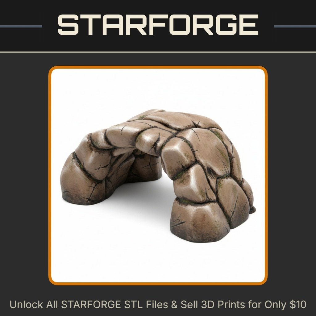 Reptile Rock Hide Cave for Terrarium Shelters StarForge Kits 3D Print STL File