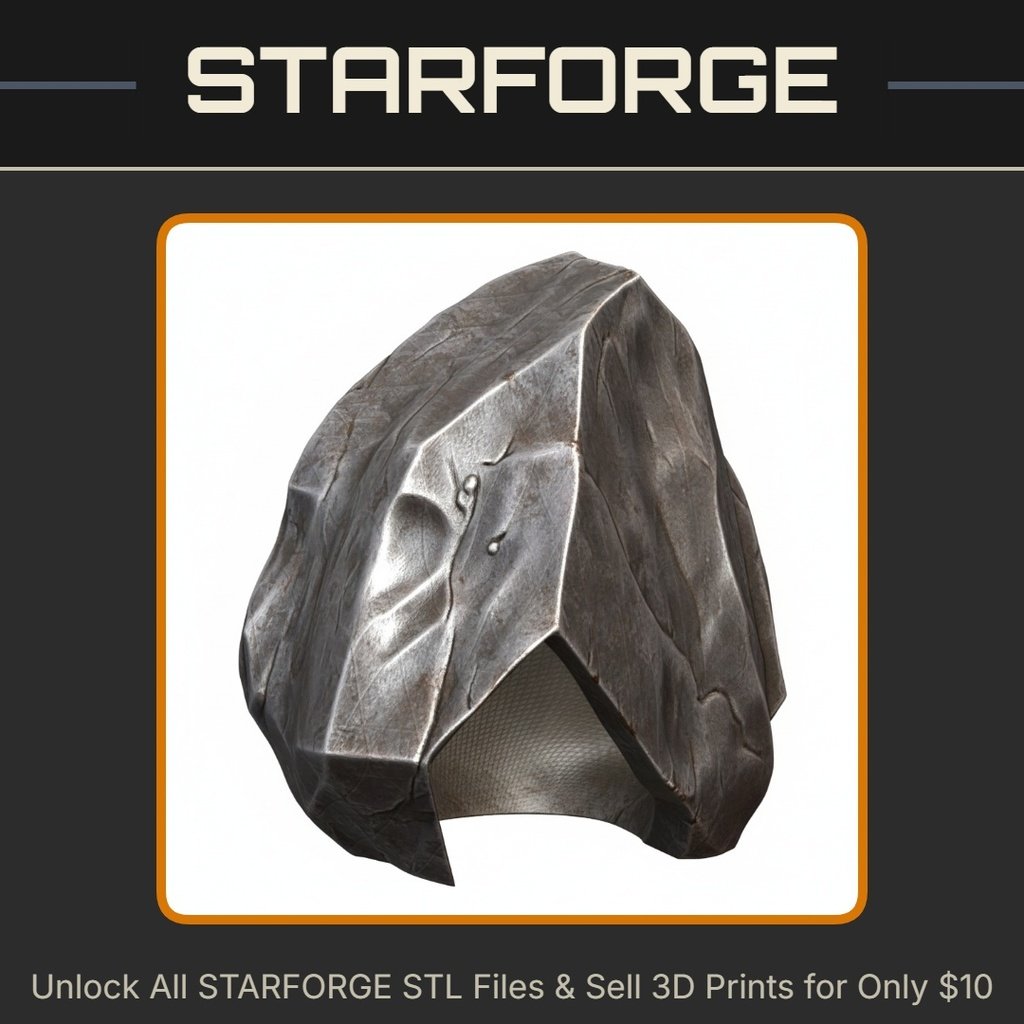 Rustic Boulder Shaped Reptile Hide for Naturalistic Terrariums StarForge Kits 3D Print STL File