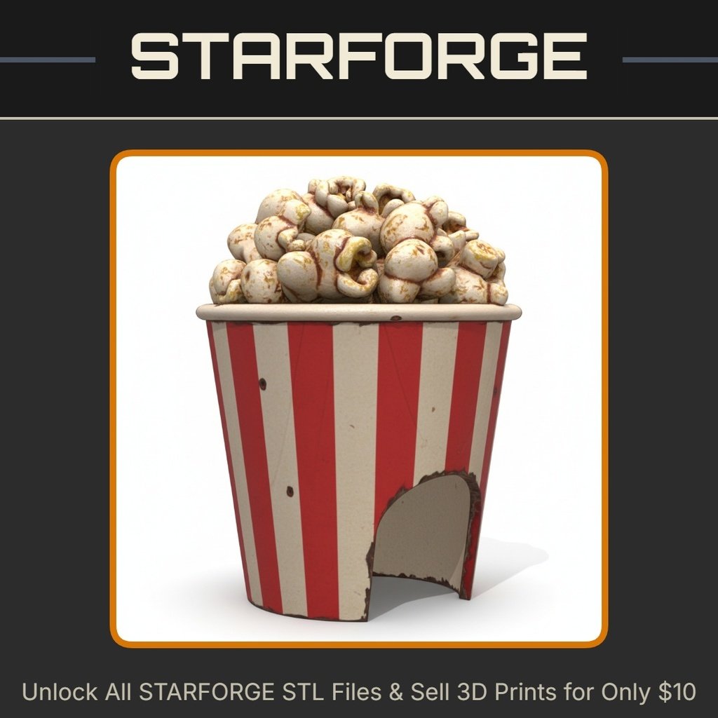 Popcorn Shaped Terrarium Decorations Reptile Pet Hide Design StarForge Kits 3D Print STL File