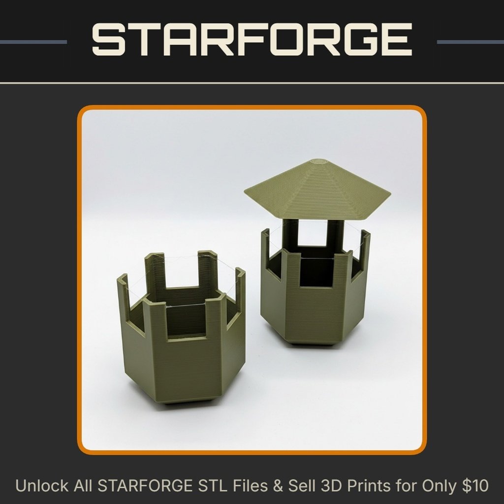 Beer Slug Trap for Outdoor Gardens and Pest Control StarForge Kits 3D Print STL File
