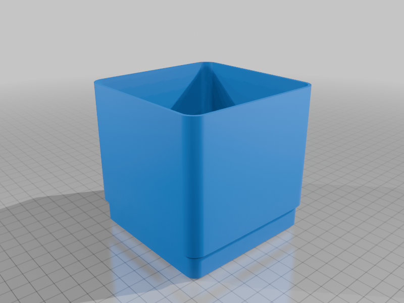 Minimalist Cube Self Watering Planter Simple Square Design StarForge Kits 3D Print STL File