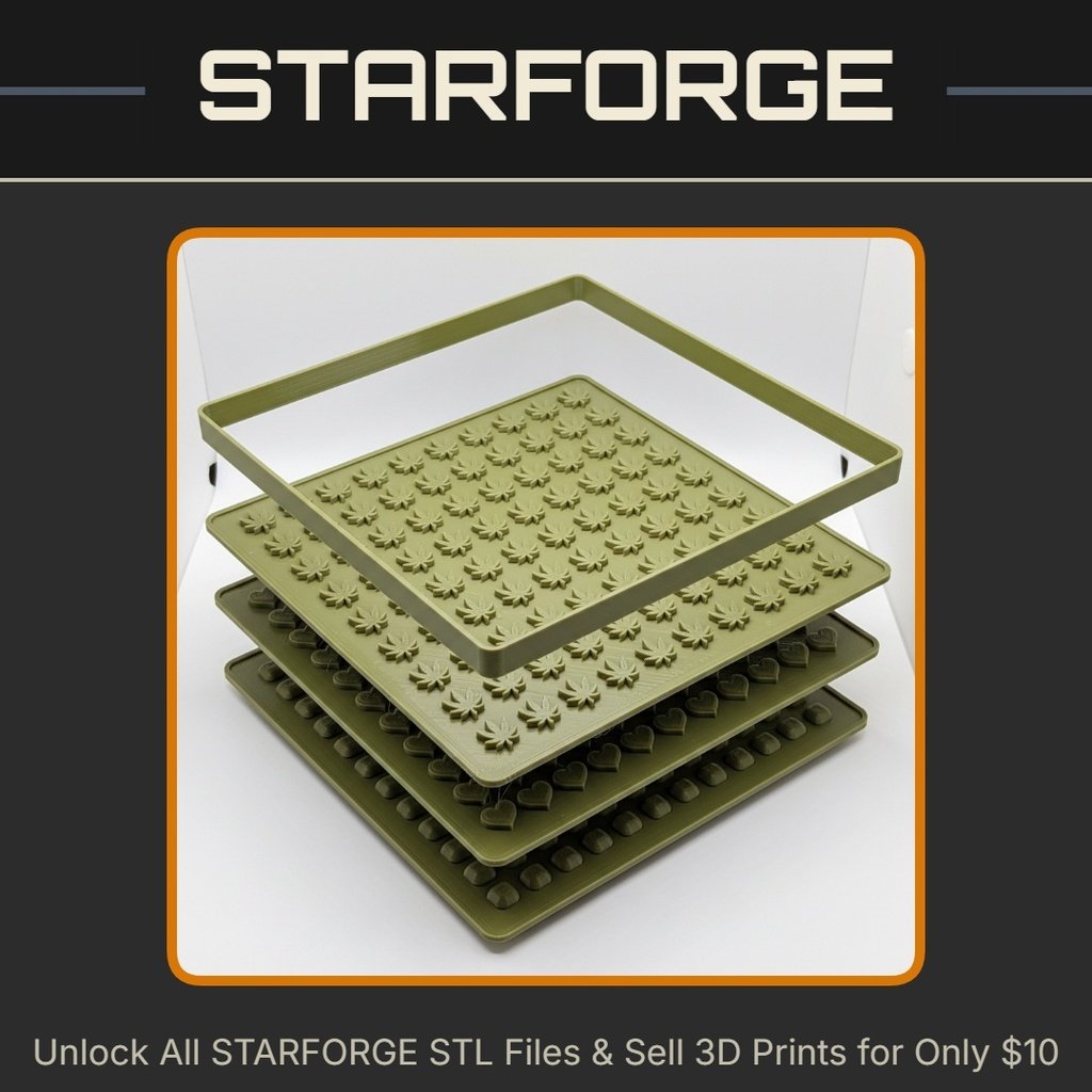 Gummy Candy Mold Pattern for Making Silicone Molds StarForge Kits 3D Print STL File