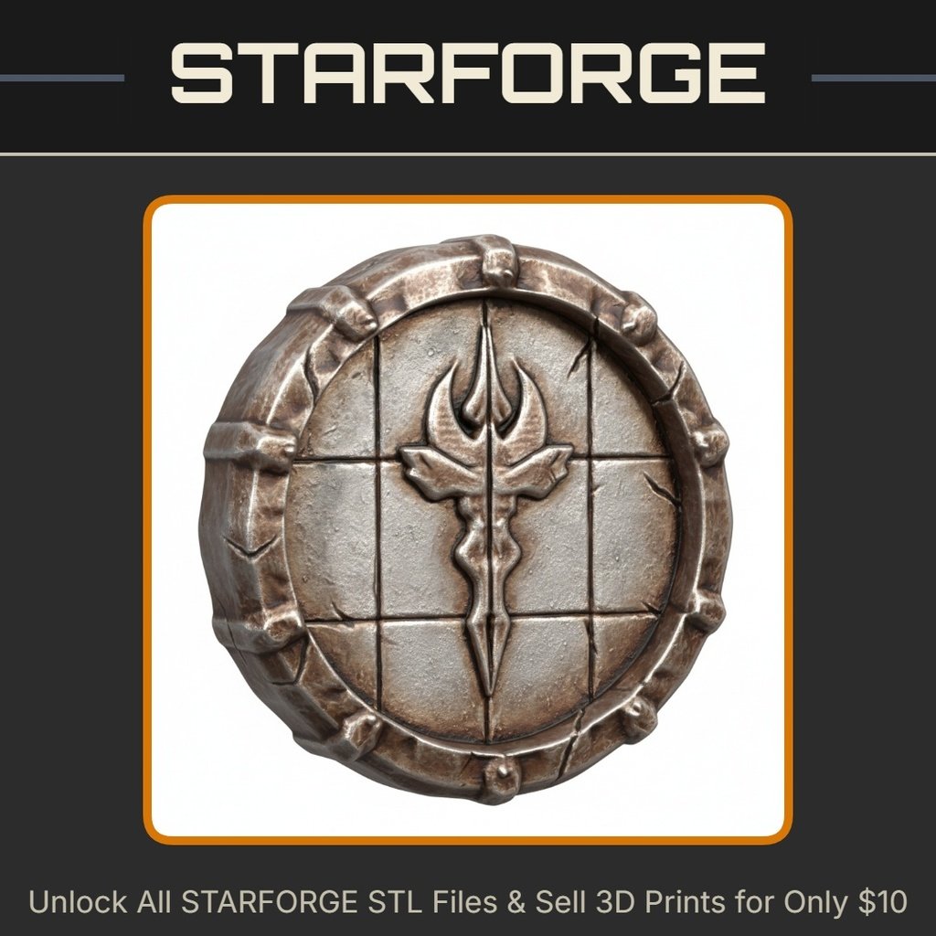 28mm Sci-Fi Commander's Insignia for Strategy Games StarForge Kits 3D Print STL File