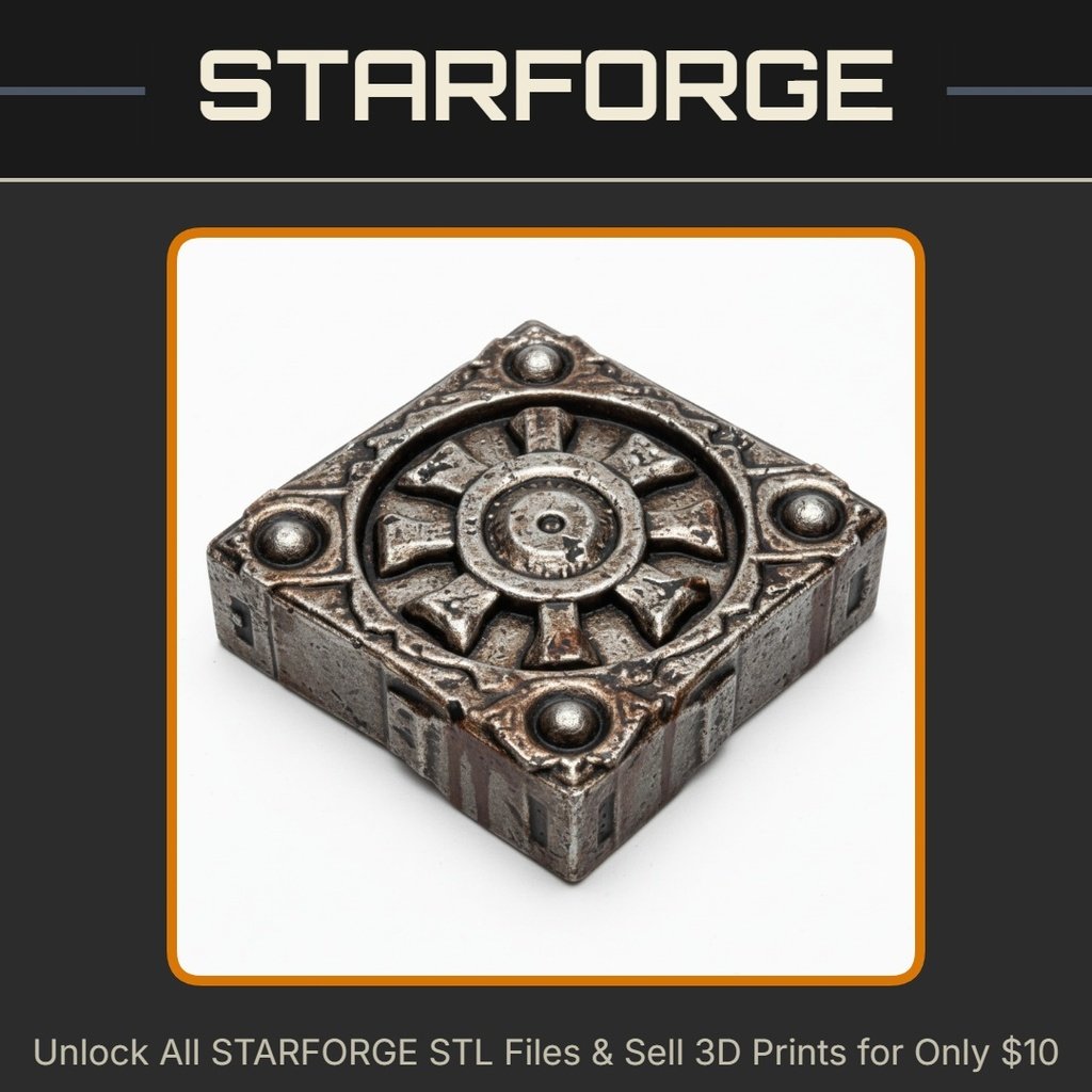 28mm Sci-Fi Relic Stone for RPG Environments StarForge Kits 3D Print STL File