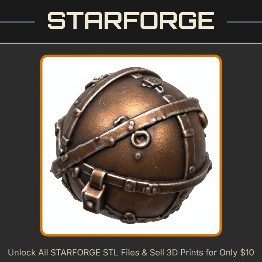 28mm Sci-Fi Secure Transport Ball for Galactic Trade StarForge Kits 3D Print STL File