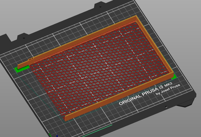 Air filter frame 400mm x 134mm x 20mm