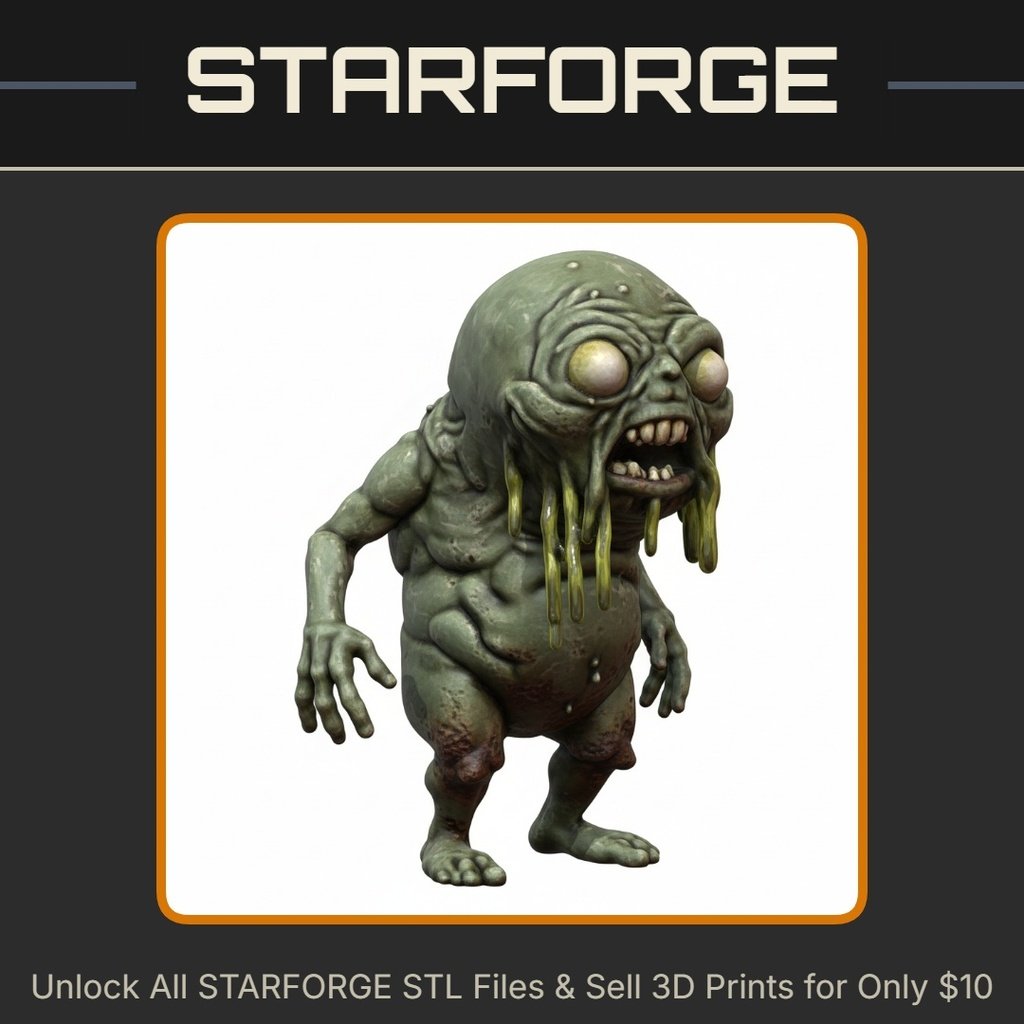 28mm Sci-Fi Giant Mutant Grotesque Slime Beast StarForge Kits 3D Print STL File