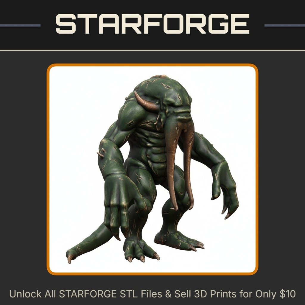 28mm Sci-Fi Sinister Entity from the Abyss for Interstellar Battles StarForge Kits 3D Print STL File
