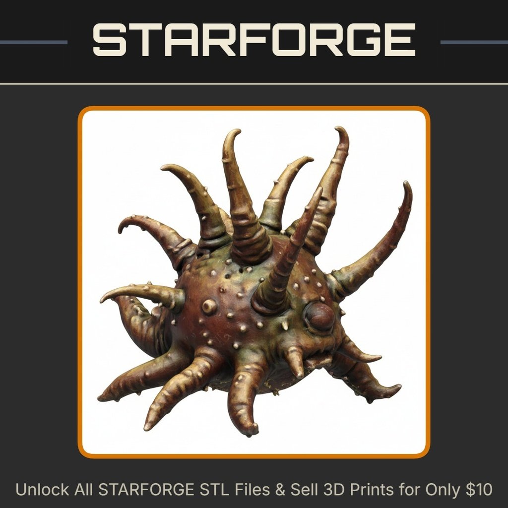 28mm Sci-Fi Tentacled Alien Creature for Galactic Adventures StarForge Kits 3D Print STL File