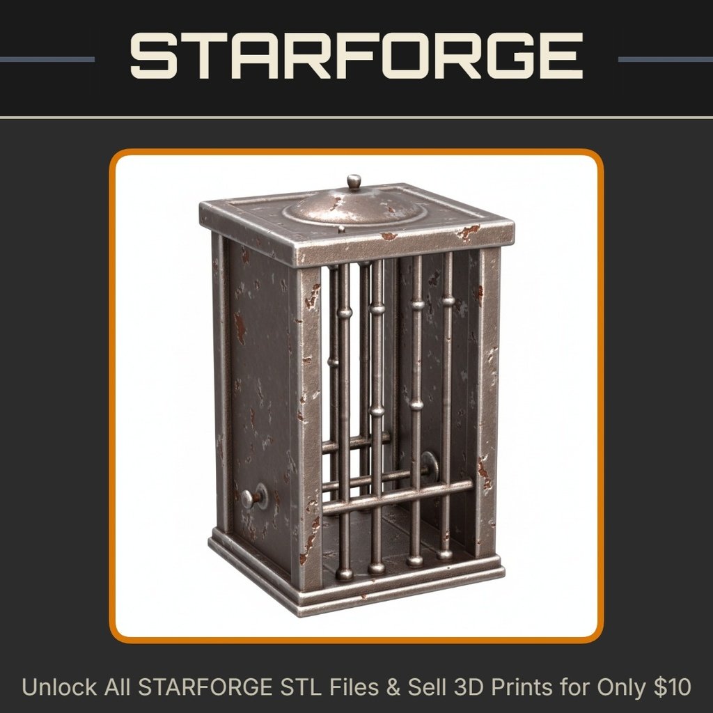28mm DND Captive Messenger Bird Cage Terrain Piece StarForge Kits 3D Print STL File