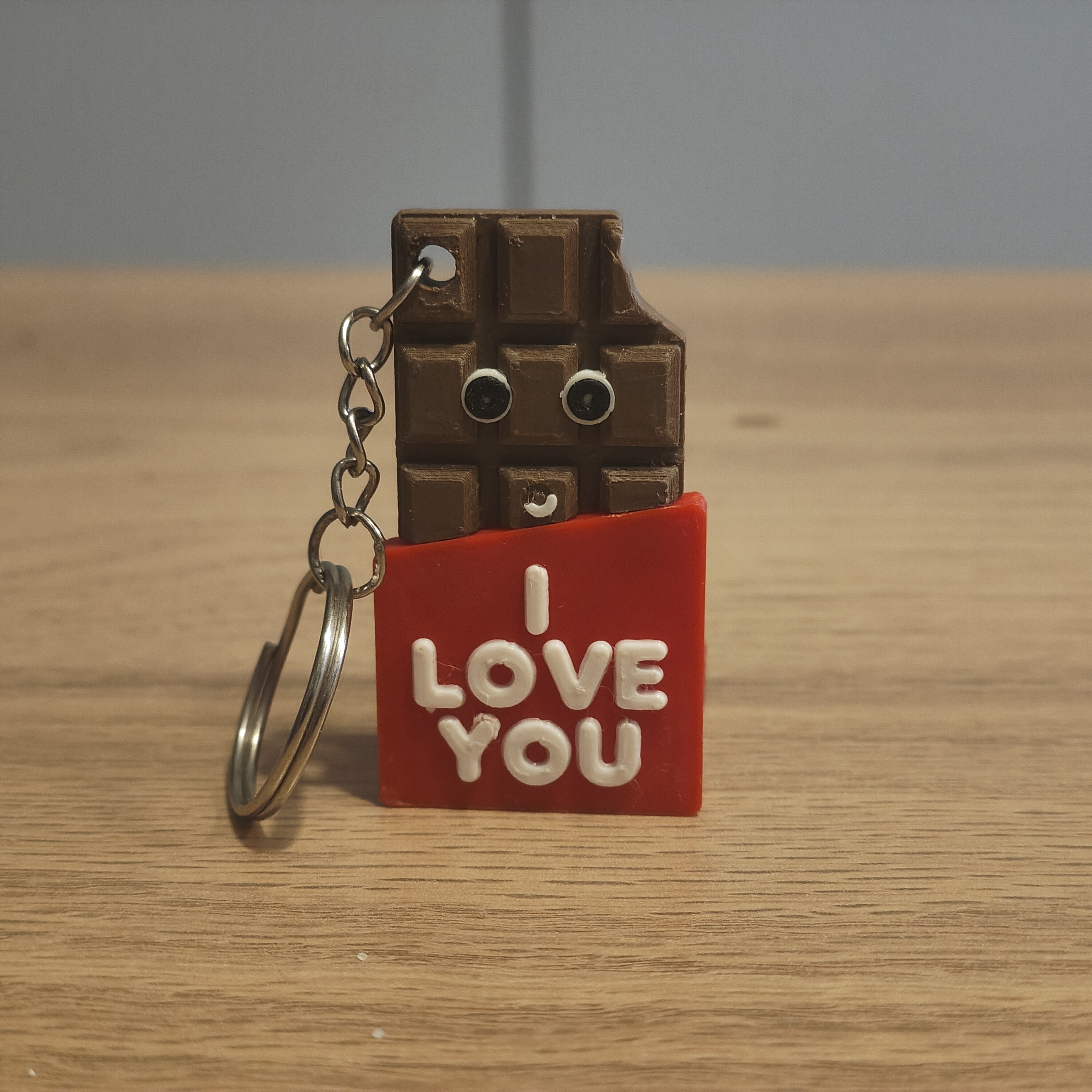 CUSTOM Chocolate I LOVE YOU Keychain (Single & Multi-Material)
