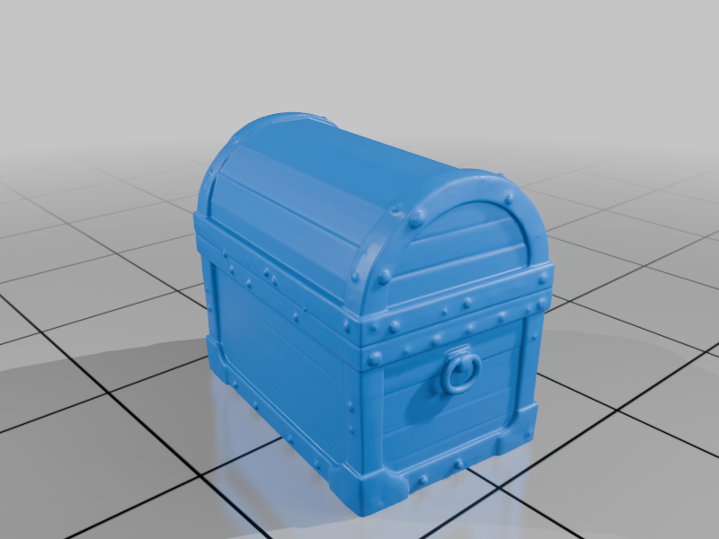 28mm DND Vaulted Chest Loot Box for Dungeon Crawlers StarForge Kits 3D Print STL File