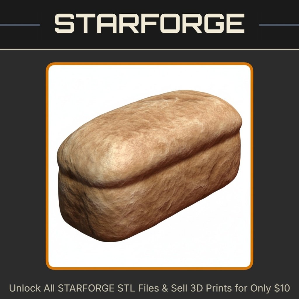 28mm Fantasy Miniature Loaf of Bread DND Tavern Terrain StarForge Kits 3D Print STL File