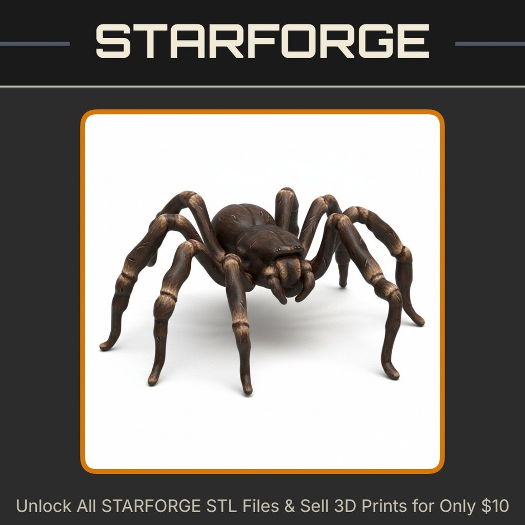 28mm DND Creepy Crawly Arachnid Spider Figure for Dungeon Crawls StarForge Kits 3D Print STL File