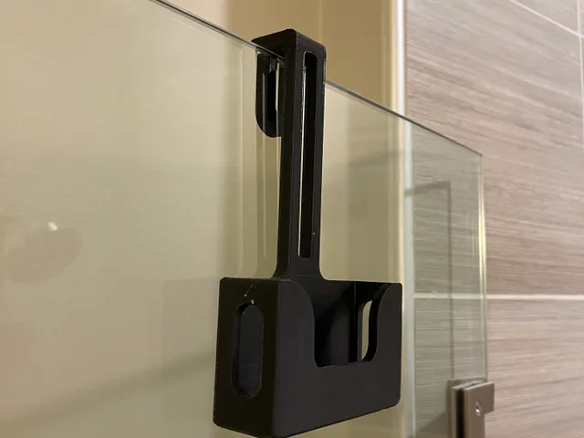 Shower Glass Door Phone Holder