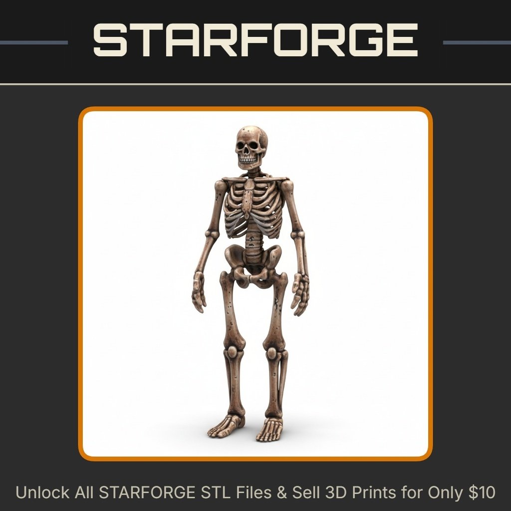 28mm DND Giant Skeleton of the Lost Undead Fantasy Miniature StarForge Kits 3D Print STL File