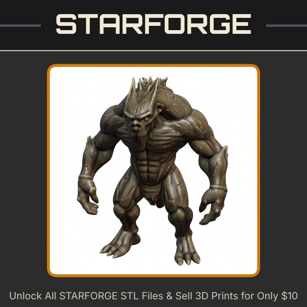28mm DND Nightmarish Lurking Mutant Creature Fantasy Miniature StarForge Kits 3D Print STL File