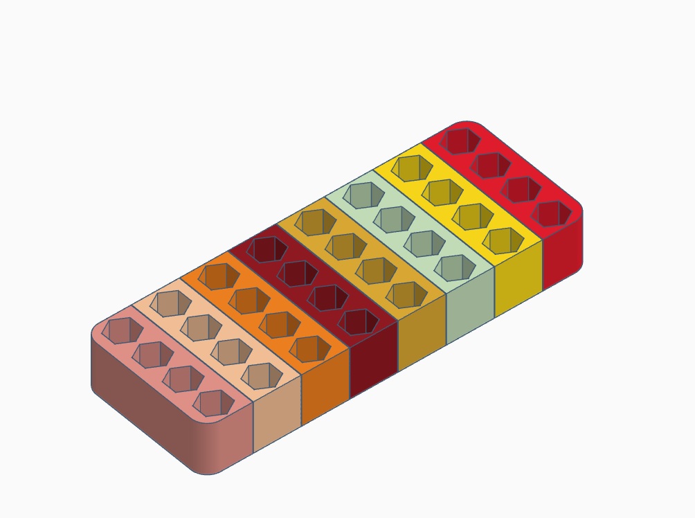 Miniatura 4 do modelo 3D modular screwdriver hex bits holder