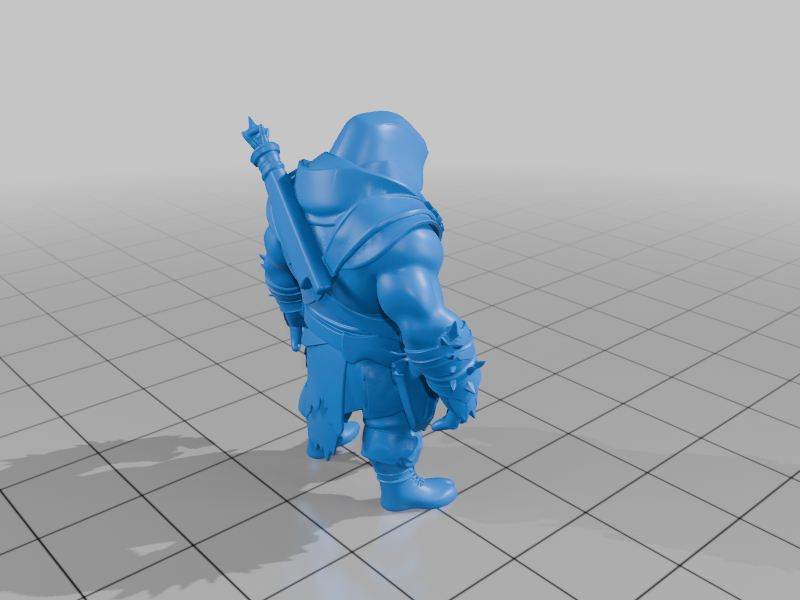 28mm DND Hooded Orc Warrior Leather Armor Battle Ready Stance StarForge Kits 3D Print STL File
