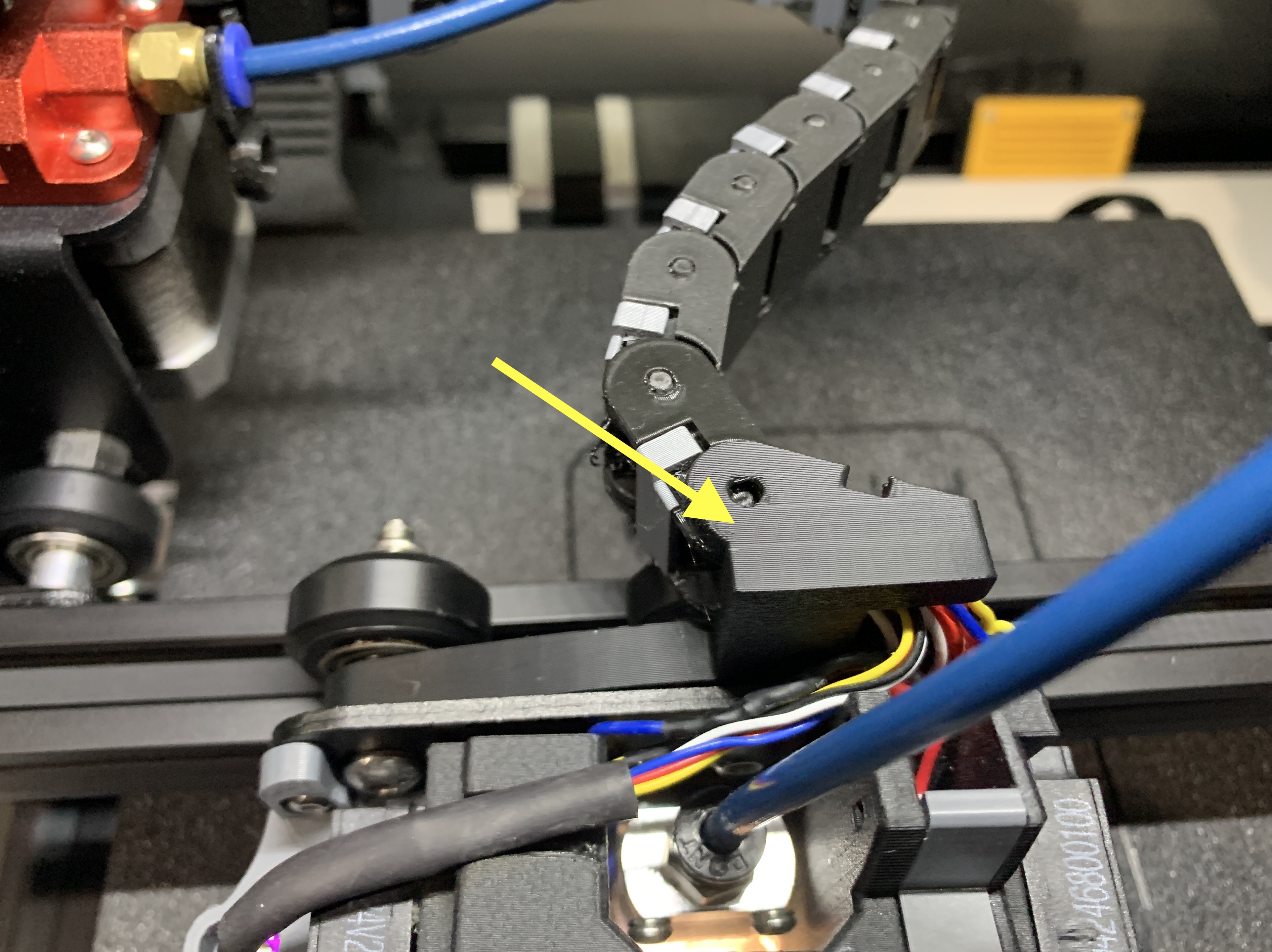 Ender 3 V2 Hot End Slim Chain x Axis Mount + Satsana Version