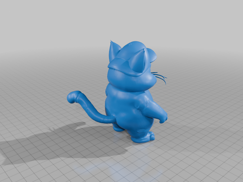 Chubby Cat Wearing Cap Cute Anime Style Animal Character StarForge Kits 3D Print STL File