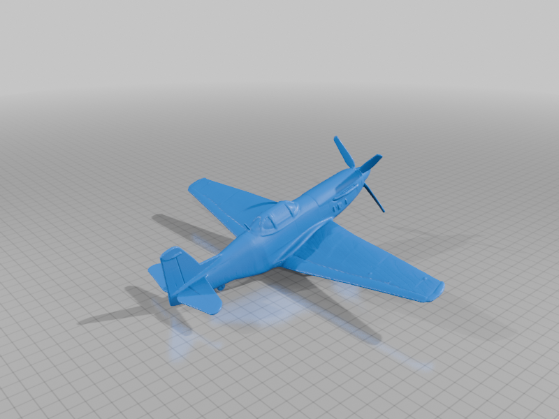 28mm WW2 P-51 Mustang Fighter Aircraft Model Airplane StarForge Kits 3D Print STL File