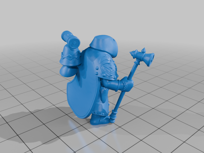 28mm Steampunk Timekeeper Character with Clockwork Armor and Staff StarForge Kits 3D Print STL File