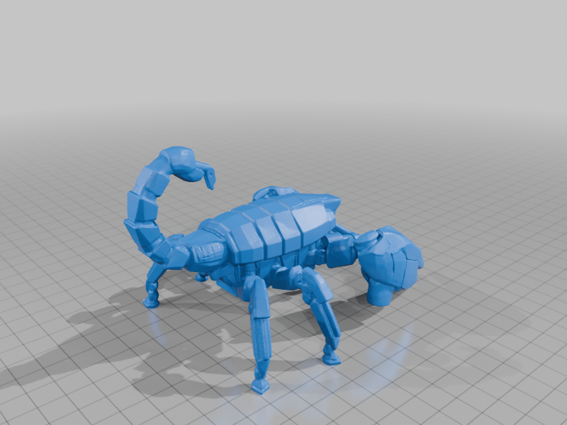 28mm Futuristic Robotic Scorpion With Mechanical Claws and Tail StarForge Kits 3D Print STL File