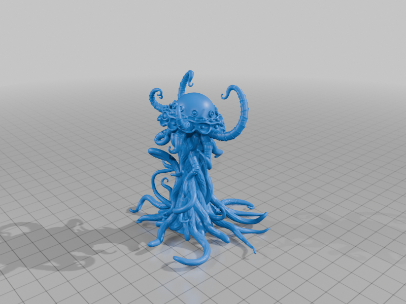 28mm Alien Tentacle Creature with Mechanical Elements StarForge Kits 3D Print STL File