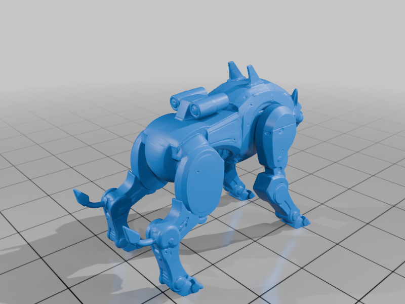 28mm Futuristic Robotic Liger with Mechanical Armor and Advanced Tech Features StarForge Kits 3D Print STL File