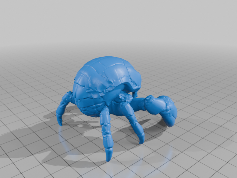 28mm Ancient Hermitaur Crab Creature with Detailed Claws and Segmented Shell StarForge Kits 3D Print STL File