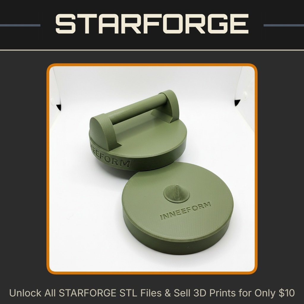 Perfect Pushup Rotating Handles for Home Fitness StarForge Kits 3D Print STL File