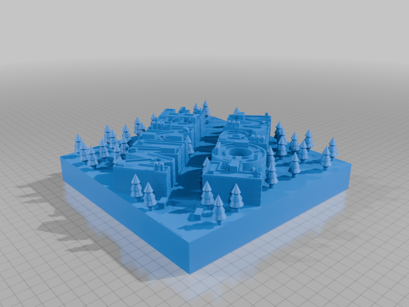 Architectural Scale Model of Office Park with Hidden Compartment for Hiding Valuables (Requires Pausing During Print) StarForge Kits 3D Print STL File