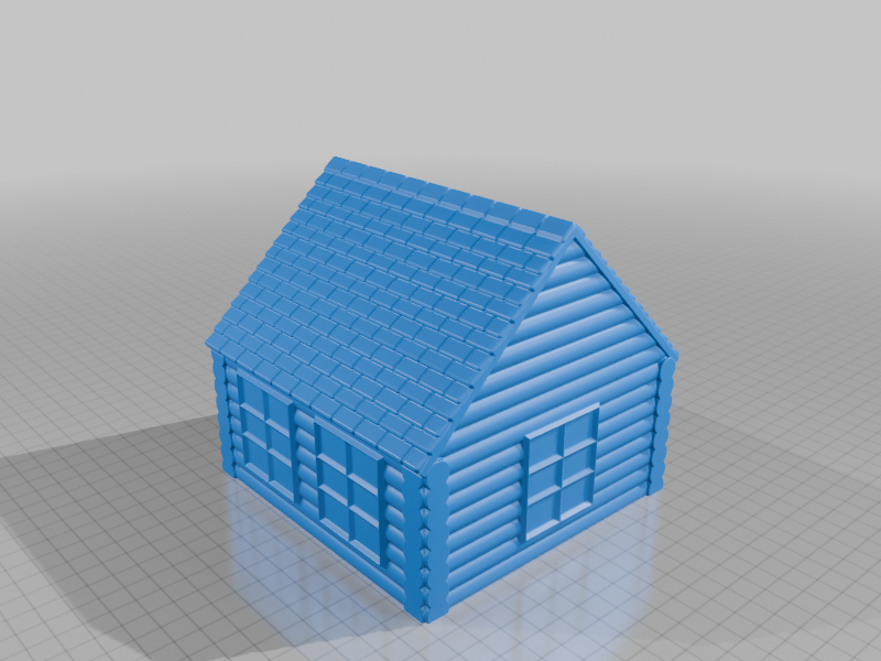 Log Cabin Wooden House Reptile Hamster Small Pet Animal Hide StarForge Kits 3D Print STL File