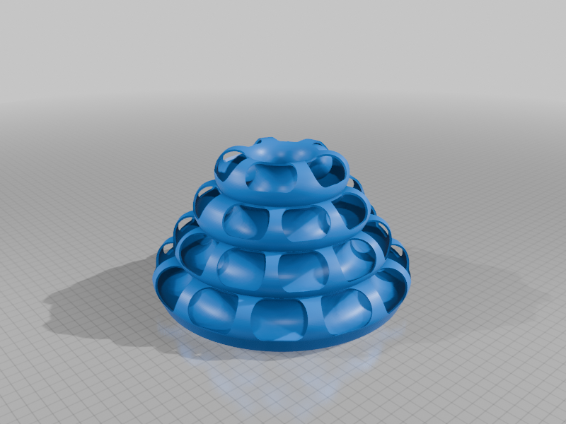Cat Ring Toy with Rolling Ball Inside Tube Track StarForge Kits 3D Print STL File