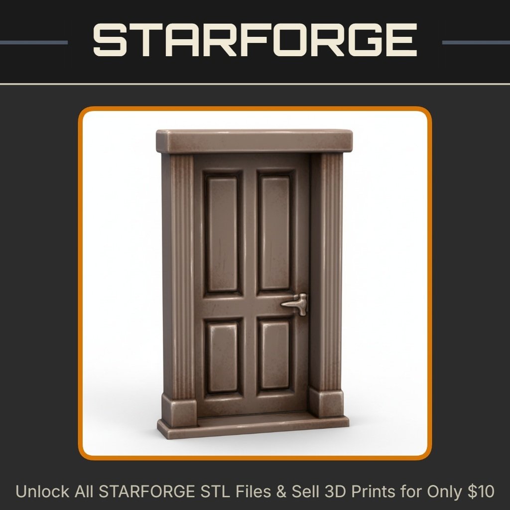 Enchanted Garden Decorative Door for Fairy and Gnome Homes StarForge Kits 3D Print STL File